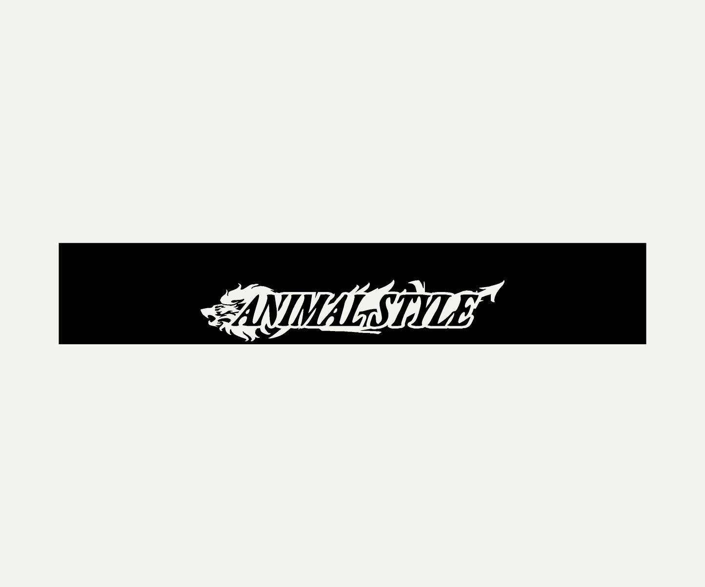 animal style reverse cut vinyl windshield banner 60x10 universal fit