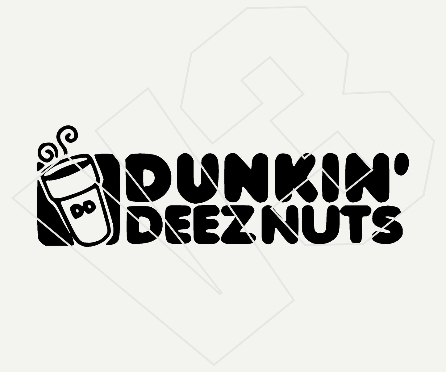 dunkin deez nutz Vinyl Decal – Die Cut Car & Truck Window Sticker