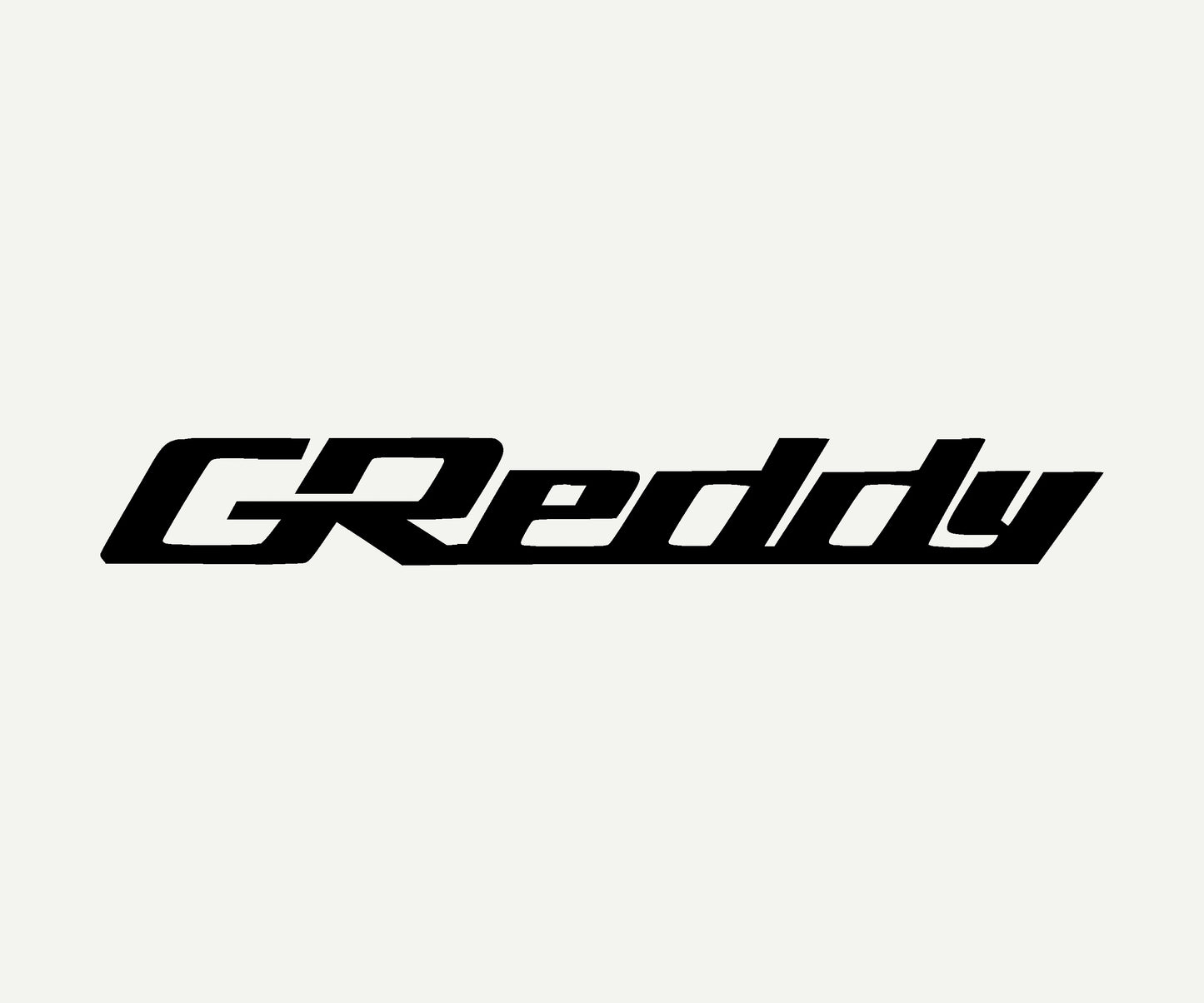 greddy die cut vinyl car decal on rear window