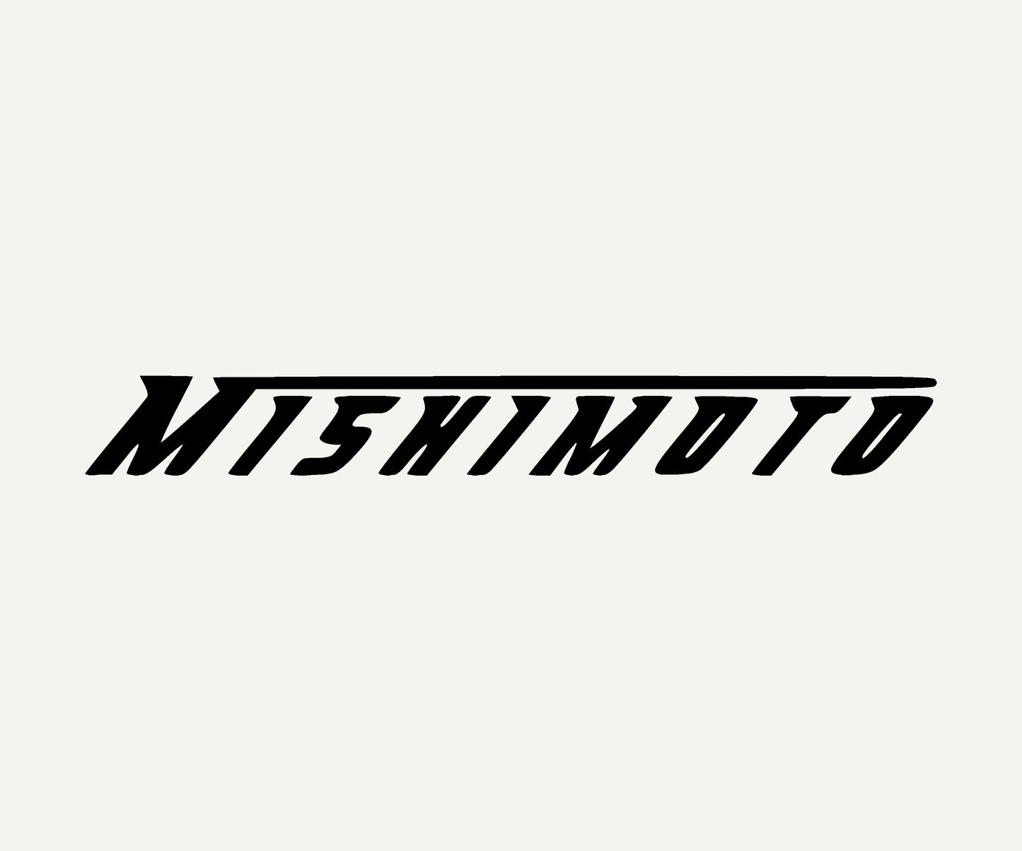 mishimoto die cut vinyl car decal on rear window