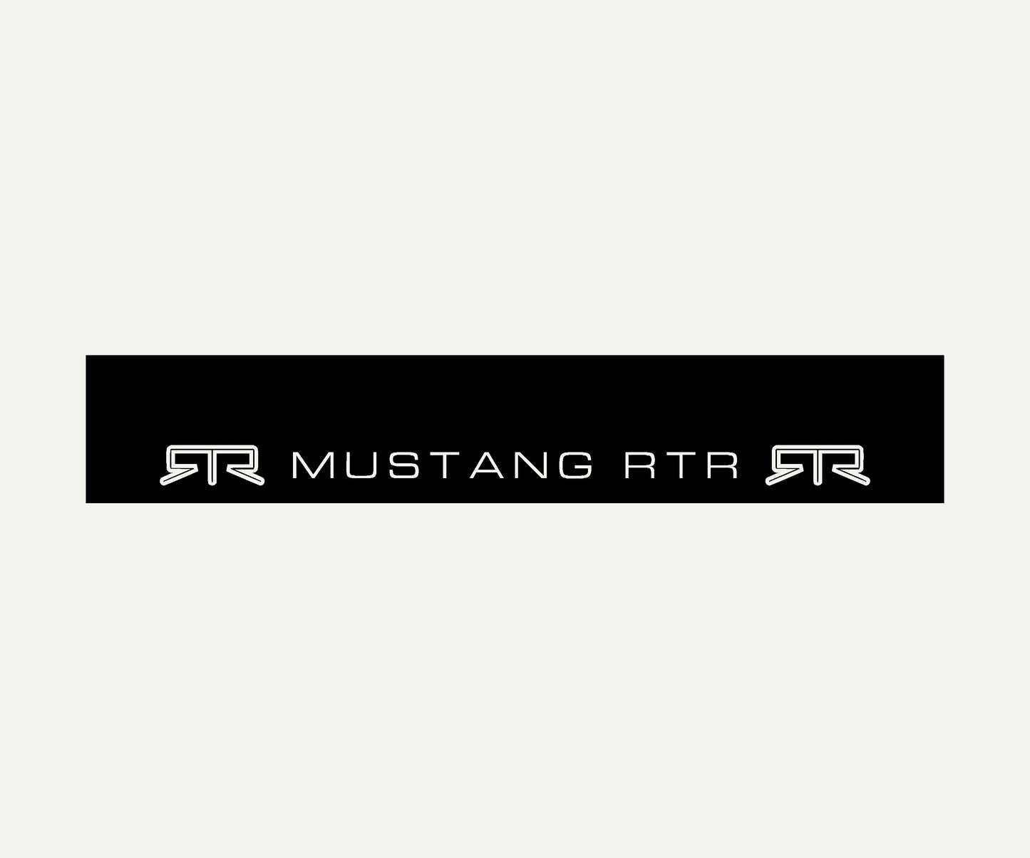mustang rtr reverse cut vinyl windshield banner 60x10 universal fit