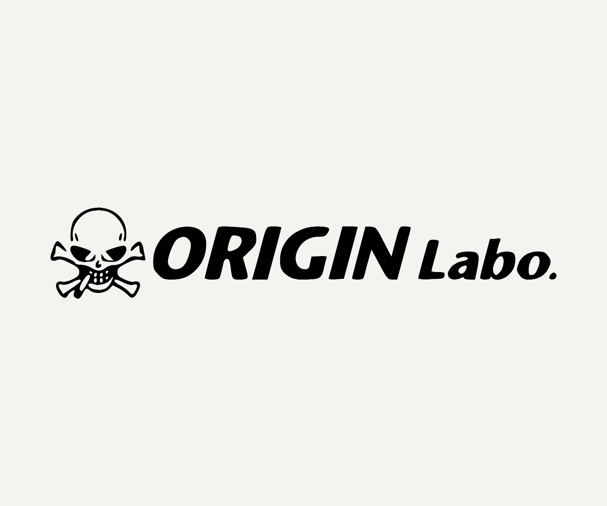 Origin Labo. die cut vinyl car decal on rear window