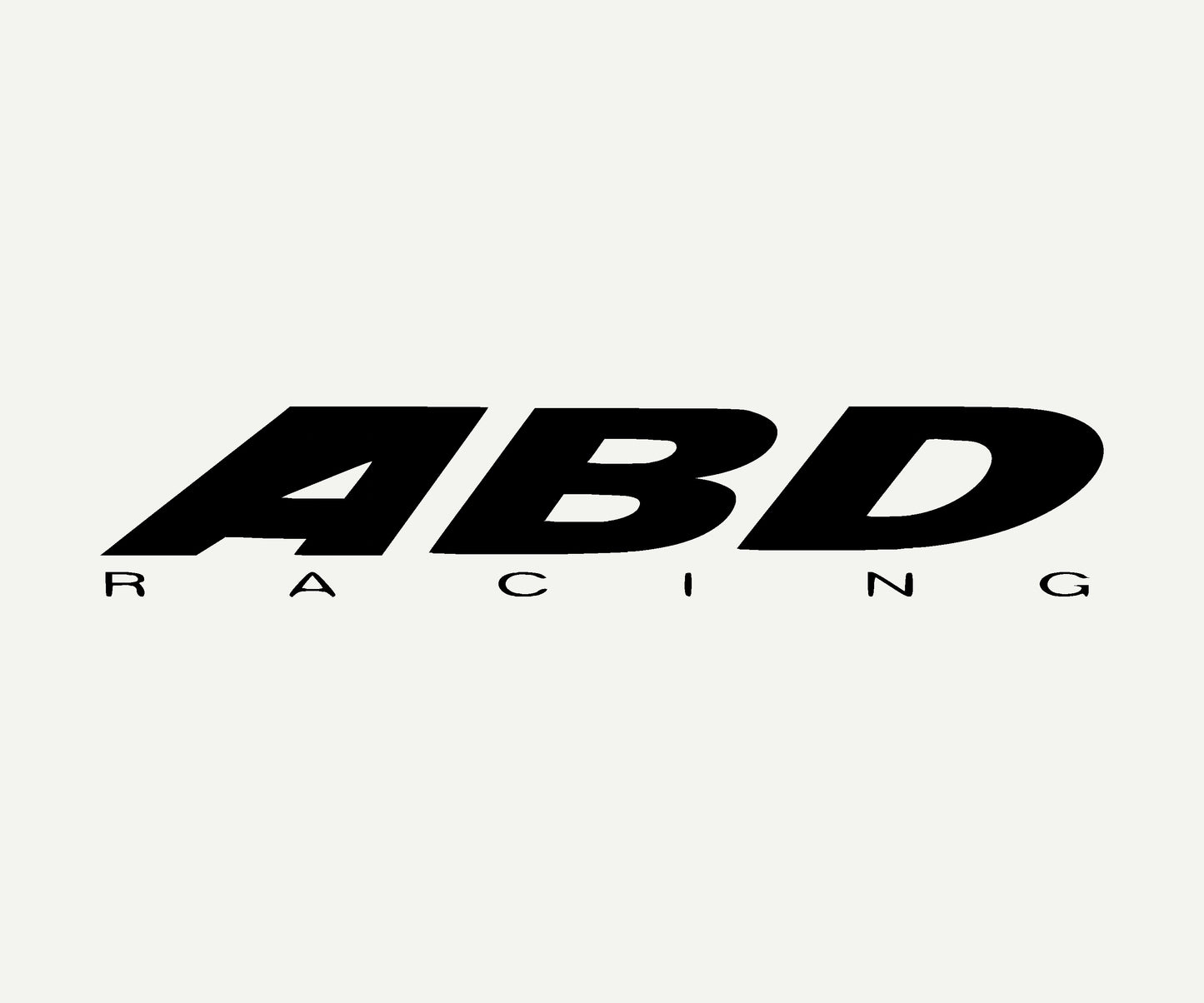 abd racing die cut vinyl car decal on rear window