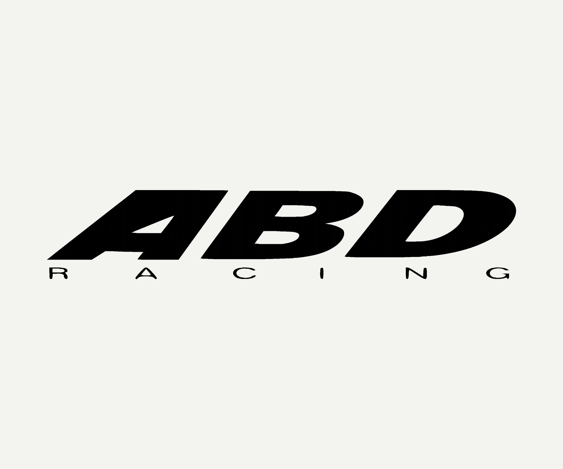 abd racing die cut vinyl car decal on rear window