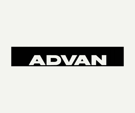 ADVAN reverse cut vinyl windshield banner 60x10 universal fit