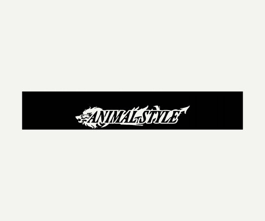 animal style reverse cut vinyl windshield banner 60x10 universal fit
