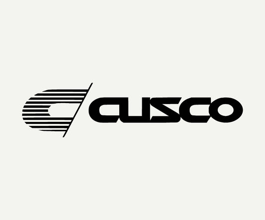 cusco die cut vinyl car decal on rear window
