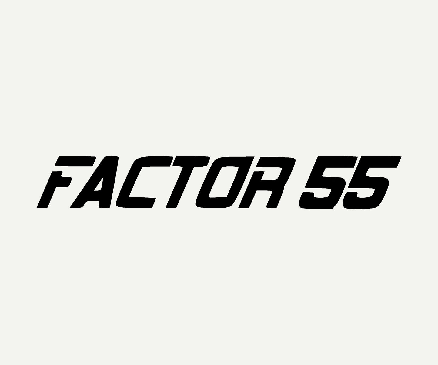 factor 55 die cut vinyl car decal on rear window