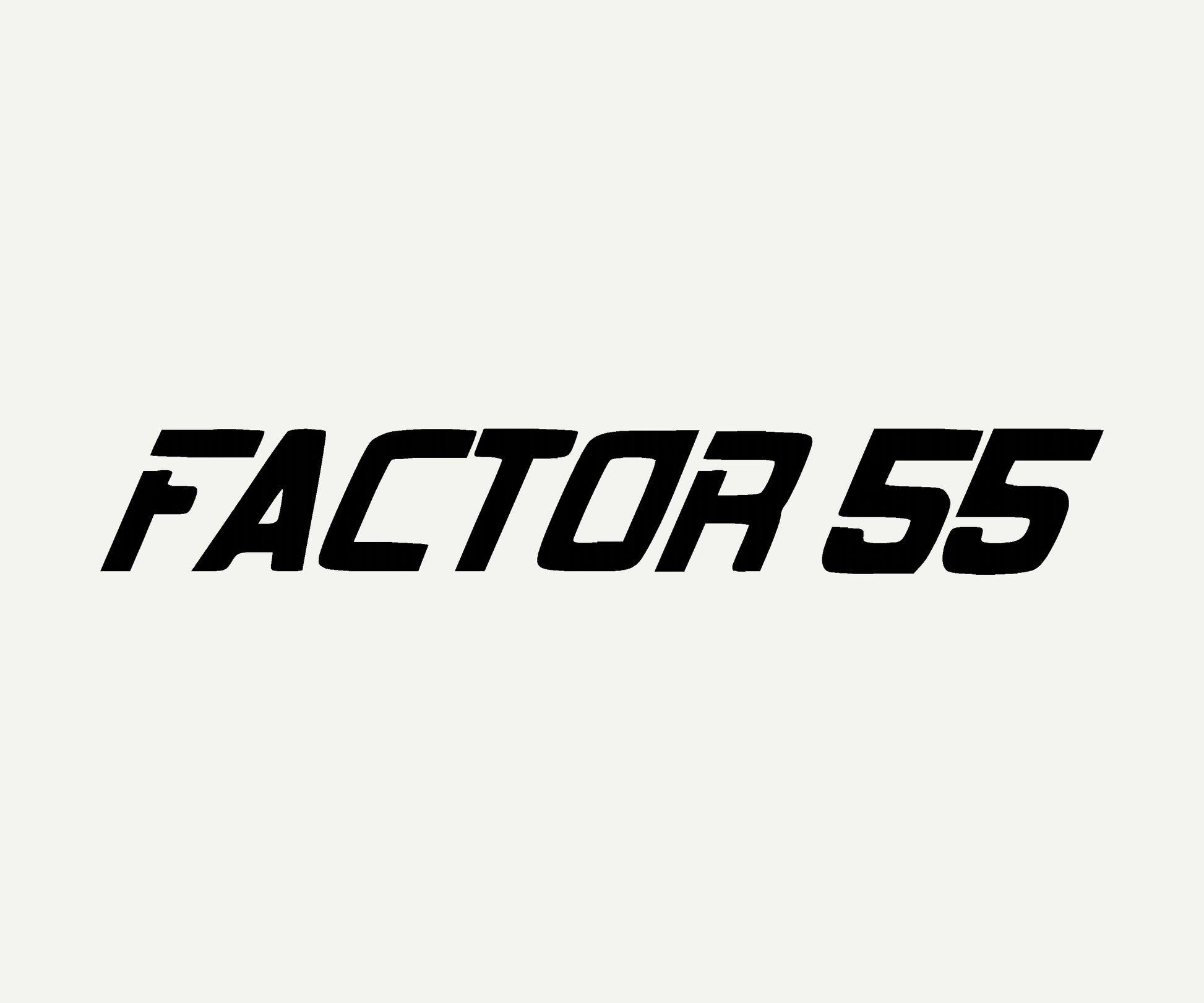 factor 55 die cut vinyl car decal on rear window