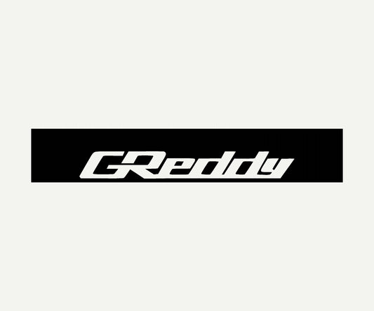 greddy banner reverse cut vinyl windshield banner 60x10 universal fit
