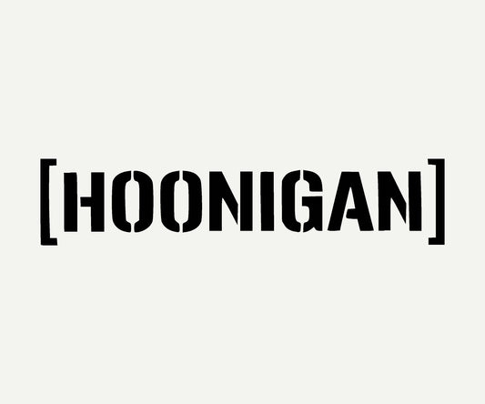 hoonigan die cut vinyl car decal on rear window