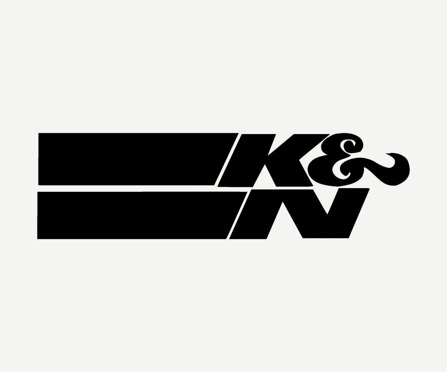 K&n k and n die cut vinyl car decal on rear window
