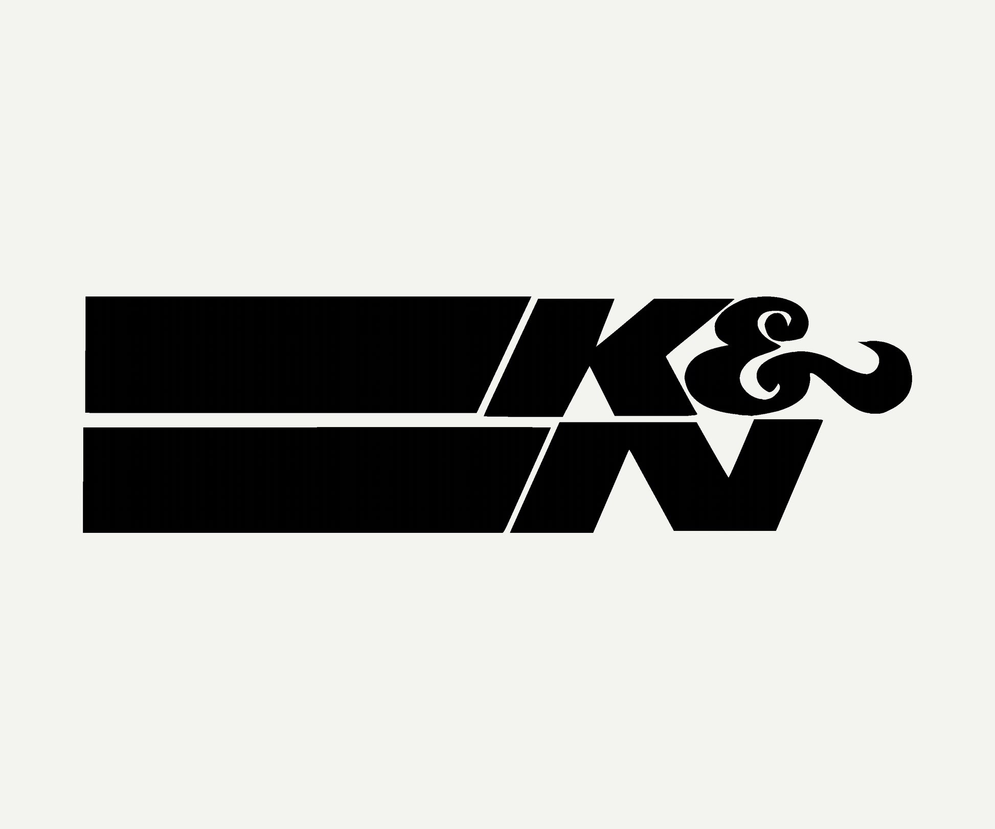 K&n k and n die cut vinyl car decal on rear window