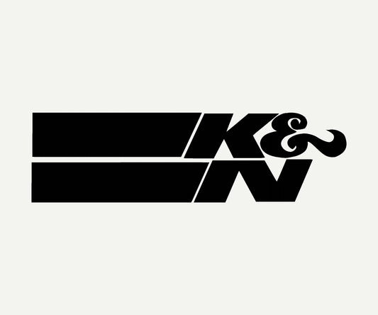 K&n k and n die cut vinyl car decal on rear window