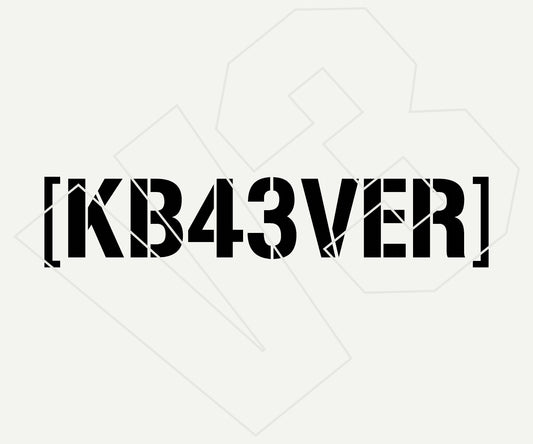 kb43ver Vinyl Decal – Die Cut Car & Truck Window Sticker