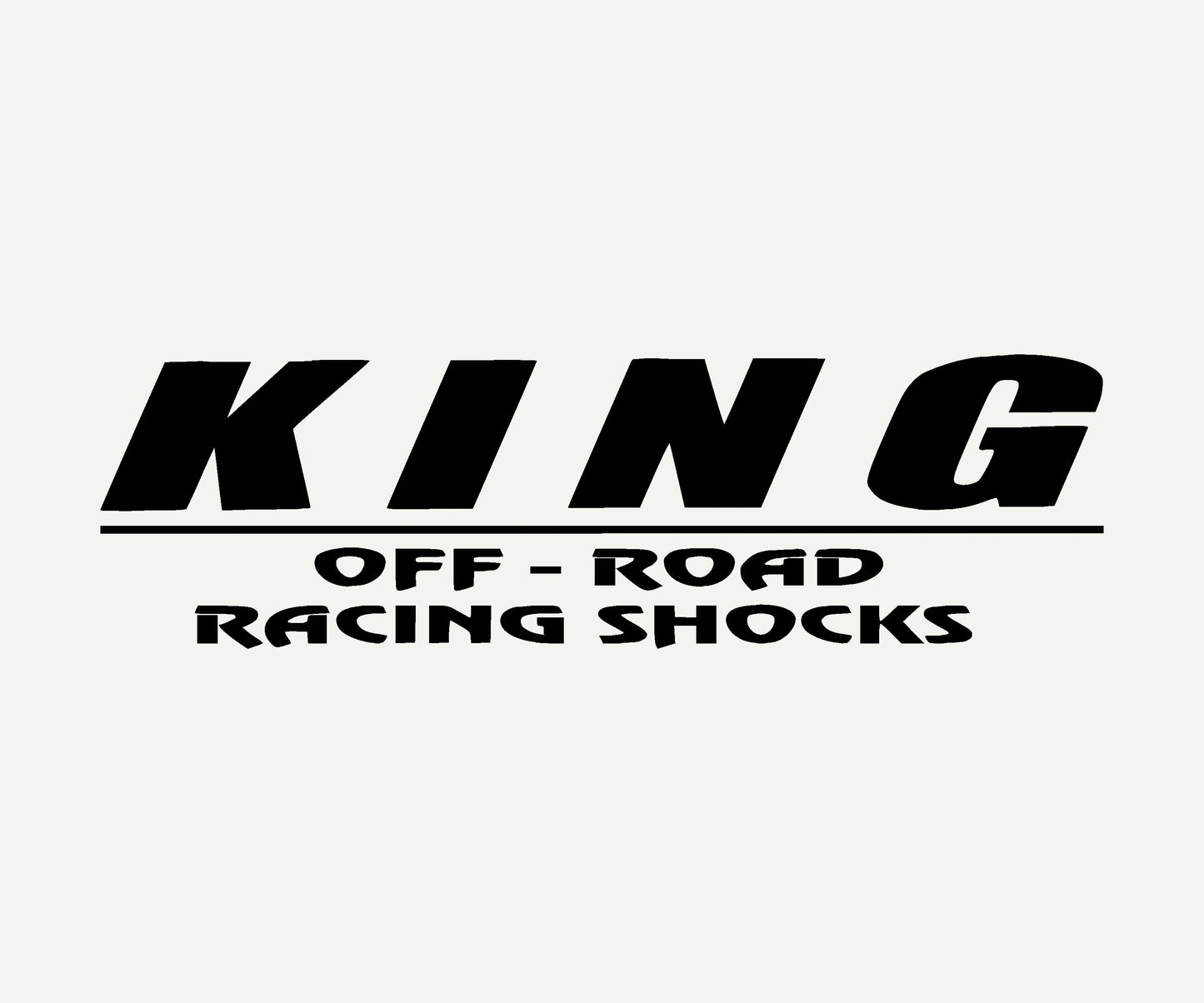 King Off Road die cut vinyl car decal on rear window