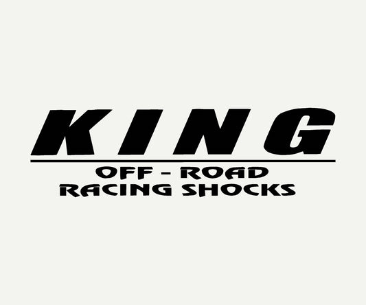 King Off Road die cut vinyl car decal on rear window