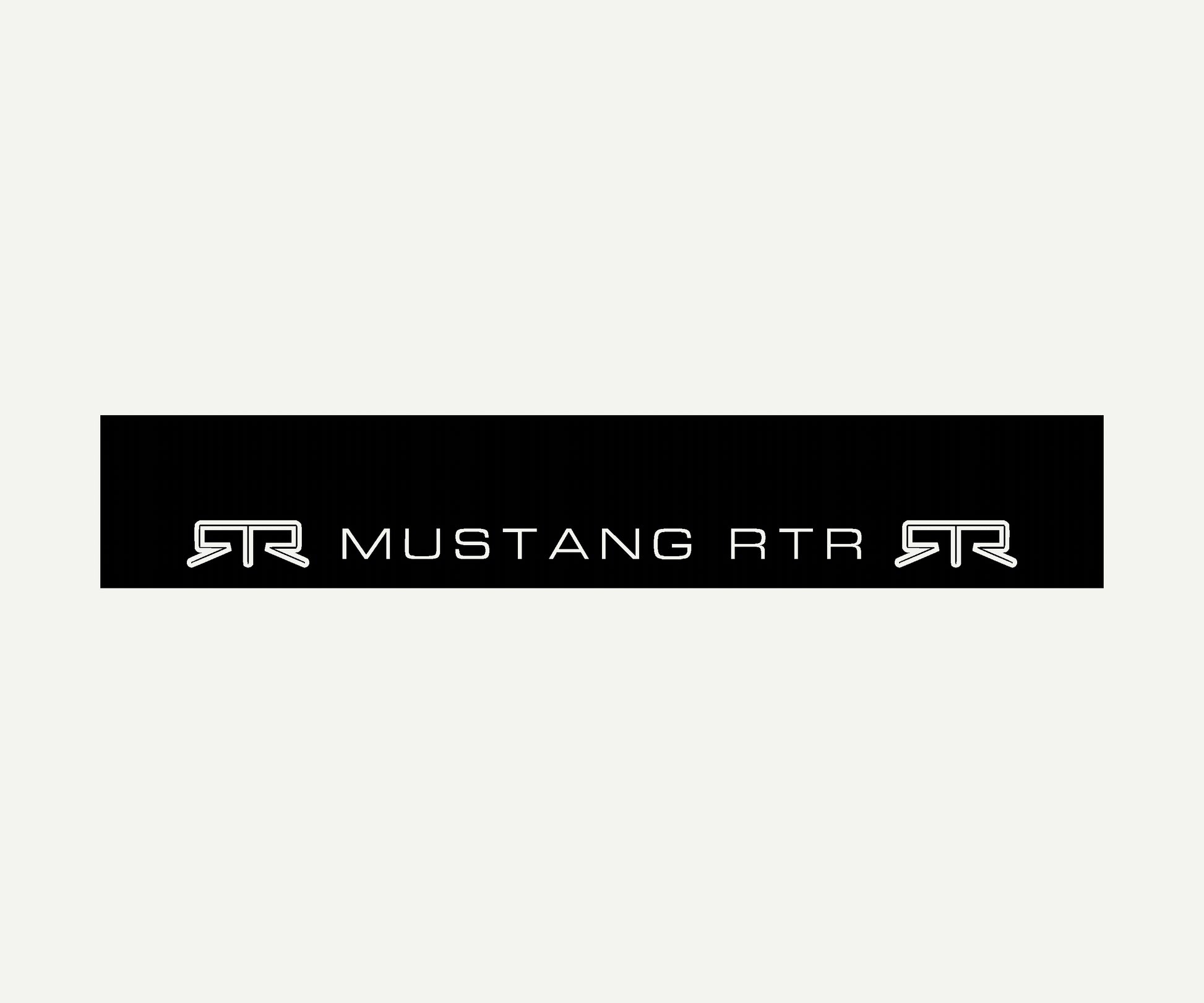 mustang rtr  reverse cut vinyl windshield banner 60x10 universal fit
