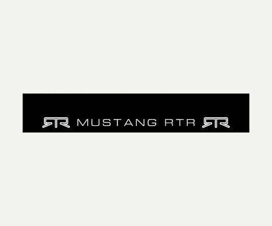 mustang rtr  reverse cut vinyl windshield banner 60x10 universal fit
