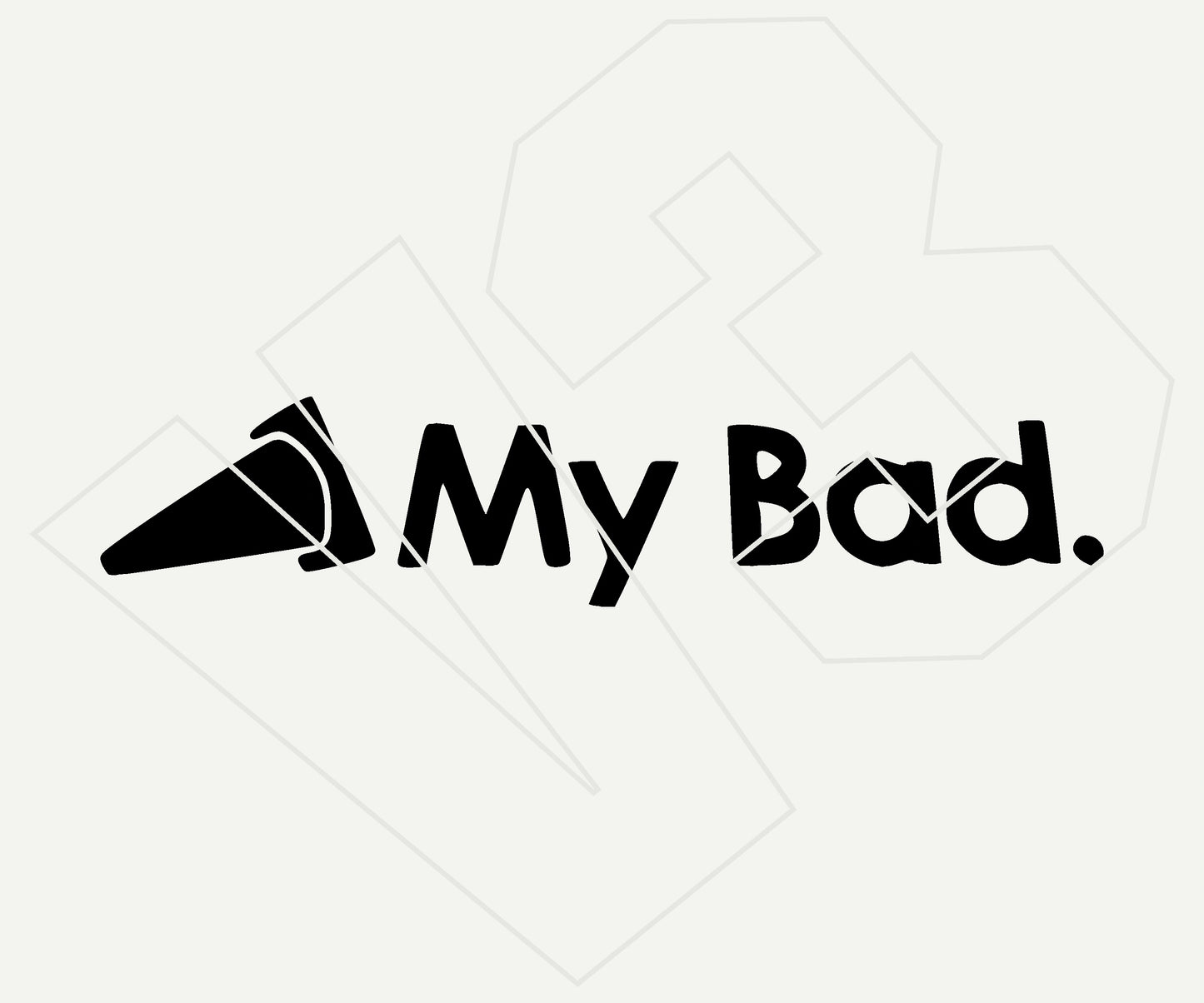 my bad cone Vinyl Decal – Die Cut Car & Truck Window Sticker