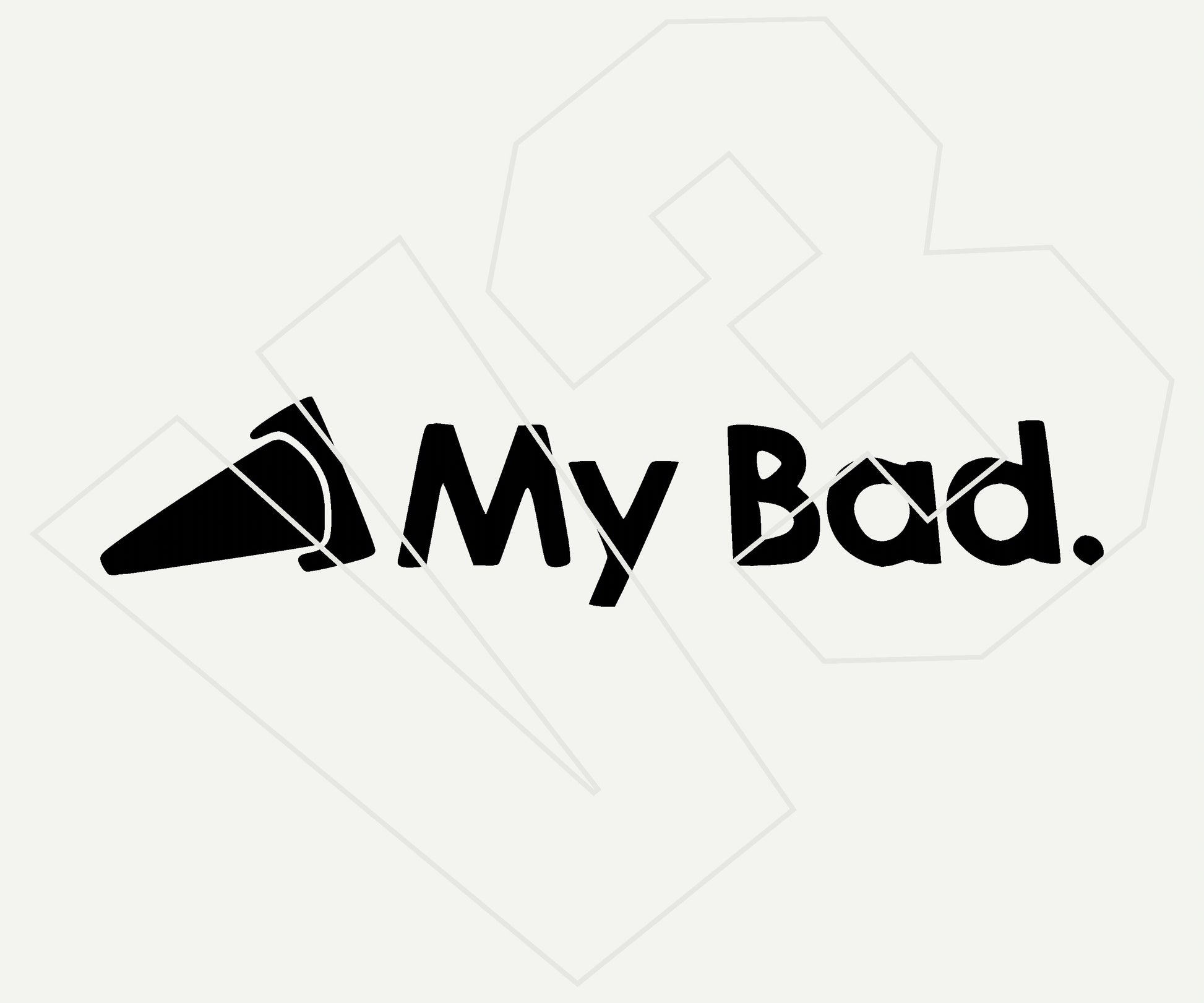 my bad cone Vinyl Decal – Die Cut Car & Truck Window Sticker