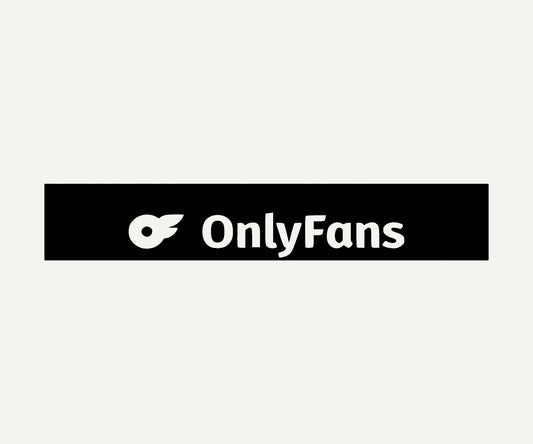 only fans banner  reverse cut vinyl windshield banner 60x10 universal fit
