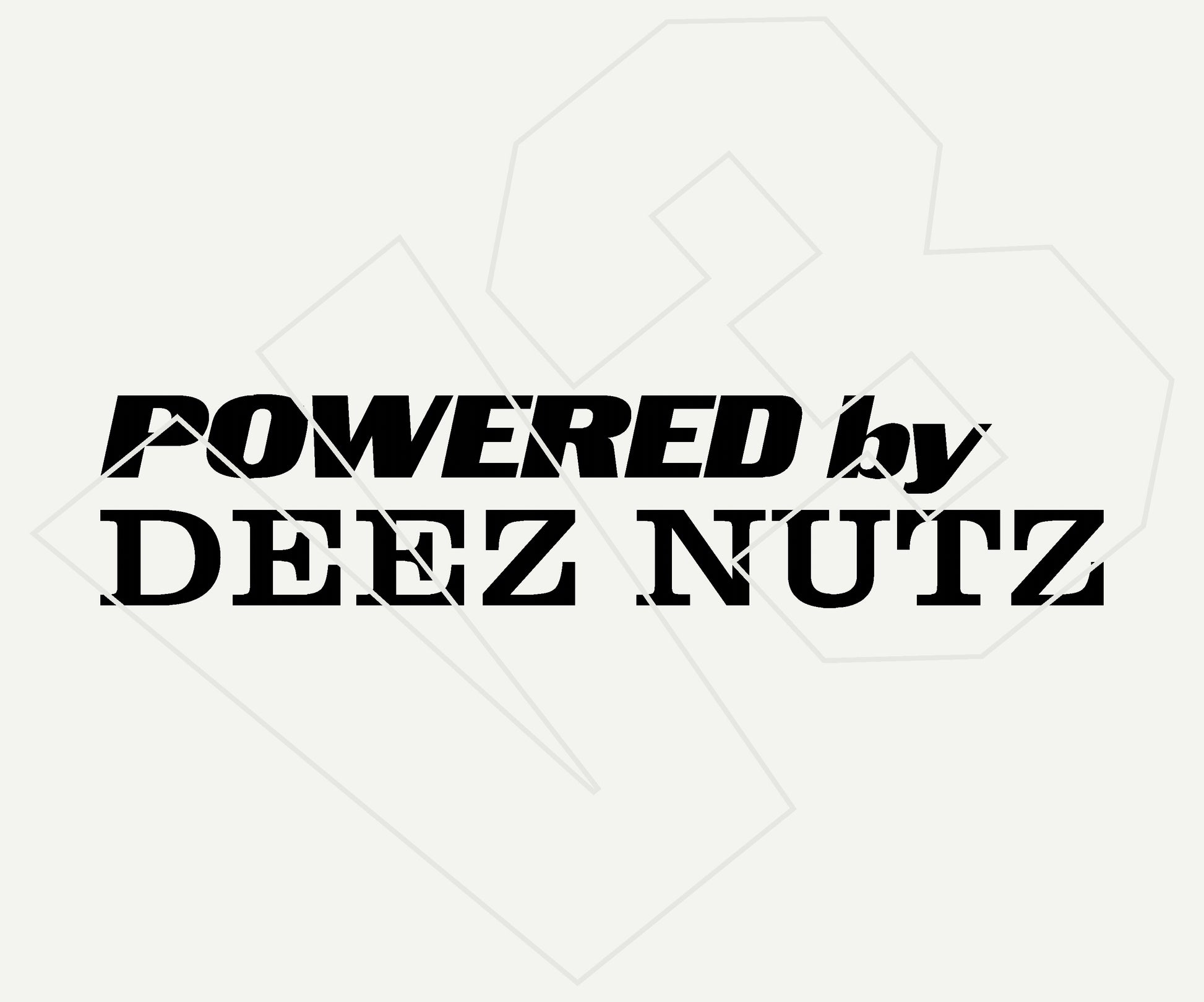 powered by deez nutz Vinyl Decal – Die Cut Car & Truck Window Sticker