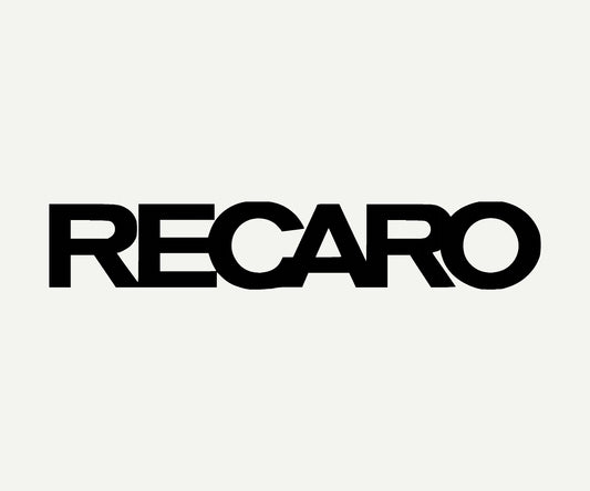 recaro die cut vinyl car decal on rear window