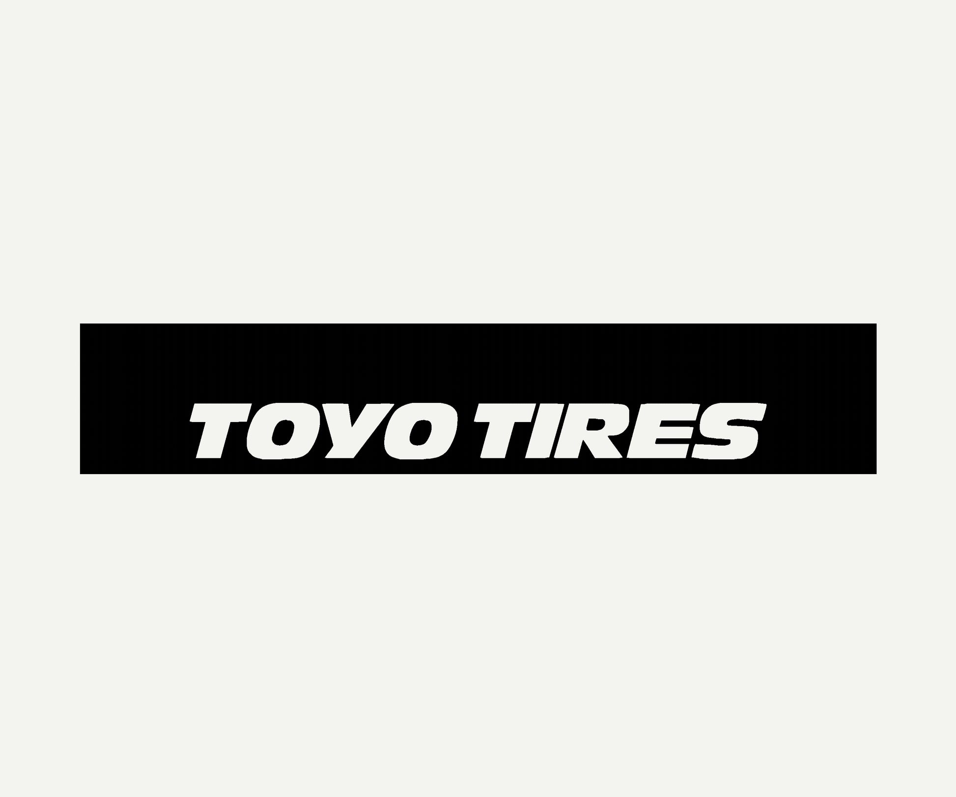toyo tires  reverse cut vinyl windshield banner 60x10 universal fit
