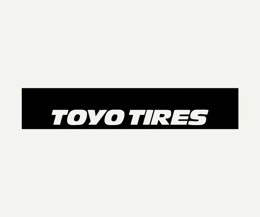 toyo tires  reverse cut vinyl windshield banner 60x10 universal fit
