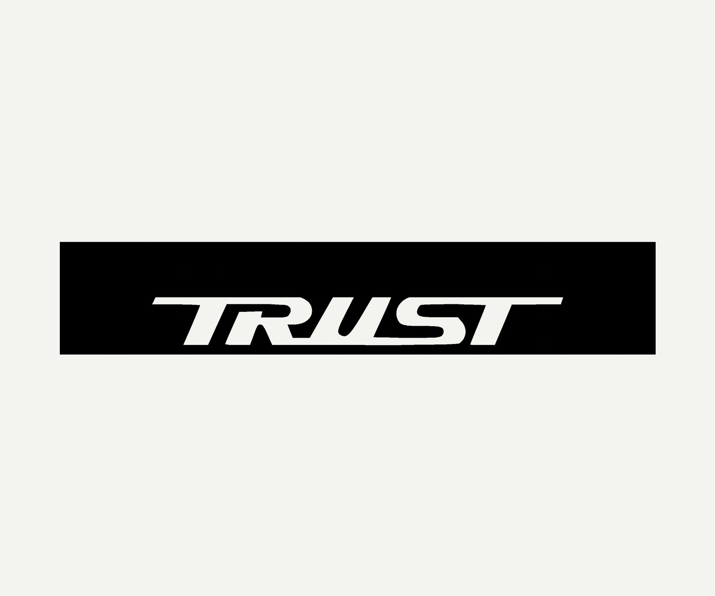 trust  reverse cut vinyl windshield banner 60x10 universal fit
