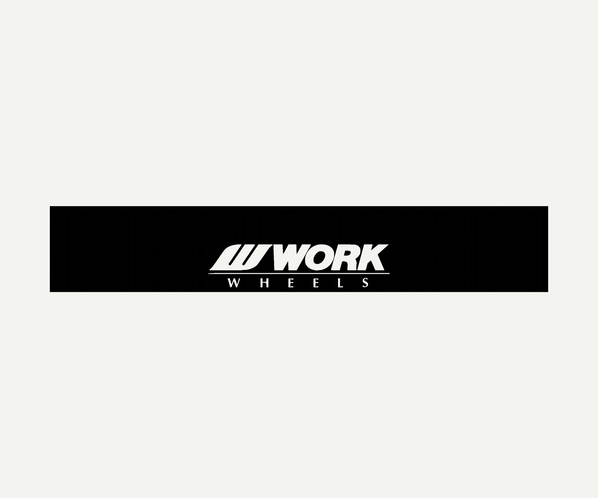 work wheels  reverse cut vinyl windshield banner 60x10 universal fit
