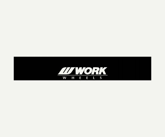 work wheels  reverse cut vinyl windshield banner 60x10 universal fit
